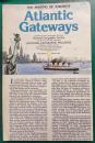 ナショナルジオグラフィック英語版付録地図　The Making of America : Atlantic Gateways