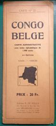 Congo Belge : Carte Administrative