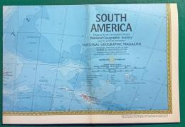 ナショナルジオグラフィック英語版付録地図　South America