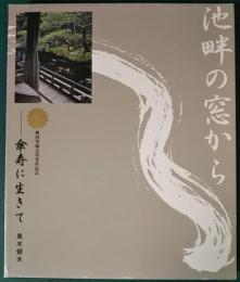 池畔の窓から　ひたすらに錦鯉の道