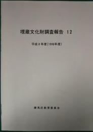 埋蔵文化財調査報告　12　平成8年度