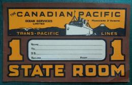 Canadian Pacific Ocean Services Limited Luggage Label