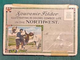 Souvenir Folder Illustrating in Colors Cowboy Life in the Northwest