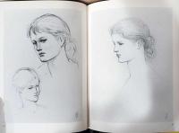 素描　女の顔