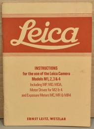 (英文)復刻版ライカM1・2・3・4の使用説明書【Leica Instructions for the use of the Leica Camera Models M1, 2, 3 & 4】