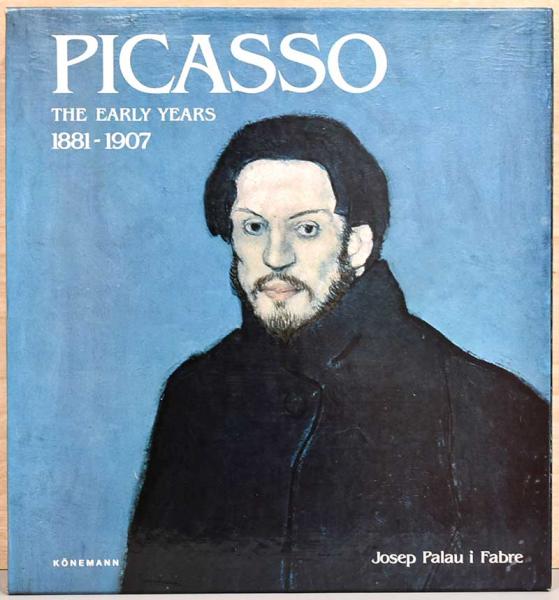 ピカソ(PICASSO)【筆を休めてもの想いにふける男】、高級画集画 英文)ピカソ初期作品集1881-1907【Picasso : The Early Years 1881