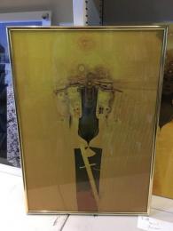 加藤直之　エスタンプ　金の額　アクリル立体仕上げ　51×36cm