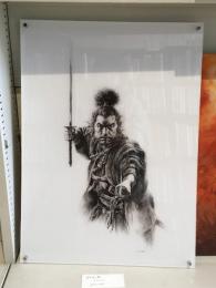 生頼範義　エスタンプ　宮本武蔵　アクリル　60×44cm