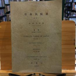 日本気候表　その１　月別平年値　（1961-1990）　気象庁　平成３年　３月
