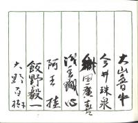 来会者毛筆サイン集