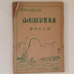 山形縣災異年表　農業改良普及資料