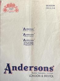 Andersons Rubber Company 1933-1934年プロダクトカタログ