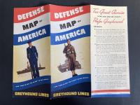 『DEFENSE  MAP OF AMERICA』GREYHOUND LINES　軍事基地観光MAP