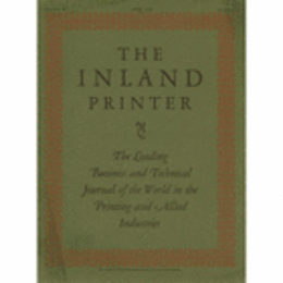 INLAND PRINTER. VOL. 77, NO. 1 ( 1926 APRIL)/インランド・プリンター誌　第７７巻１号　１９２６年４月号