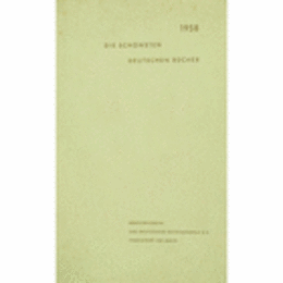 DIE SCHONSTEN DEUTSCHEN BUCHER 1958./ドイツの最も美しい本　１９５８