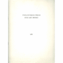 TWELVETREES PRESS FINE ART BOOKS/トウェルヴトゥリーズ・プレス　美術書目録