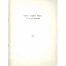 TWELVETREES PRESS FINE ART BOOKS/トウェルヴトゥリーズ・プレス　美術書目録
