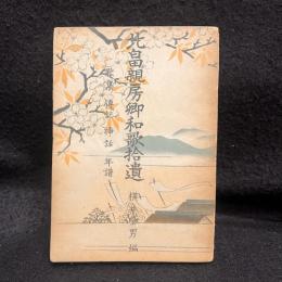 北畠親房卿和歌拾遺