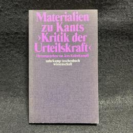 Materialien zu Kants Kritik der Urteilskraft