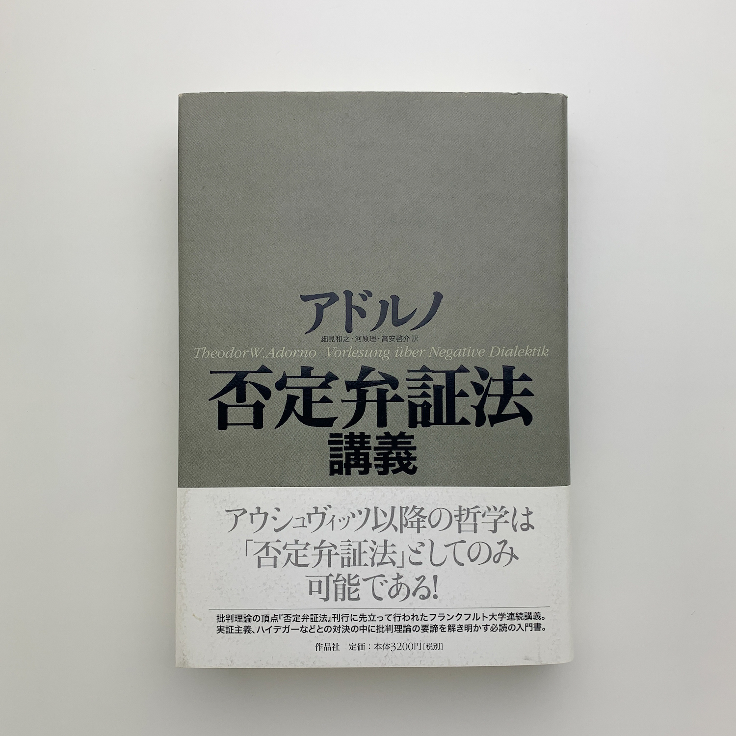 NEWモデル 否定弁証法講義(T.W.アドルノ) 古本、中古本、古書籍の通販は / ビジネス・経済