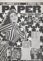 Paper Magazine NEW YORK CITY FEBUARY 1986