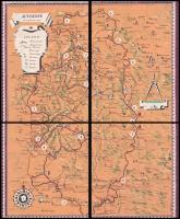 英）FRANCE AUVERGNE （観光パンフレット、裏面地図）　