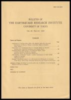 東京大学地震研究所彙報　第68号　第3/4冊