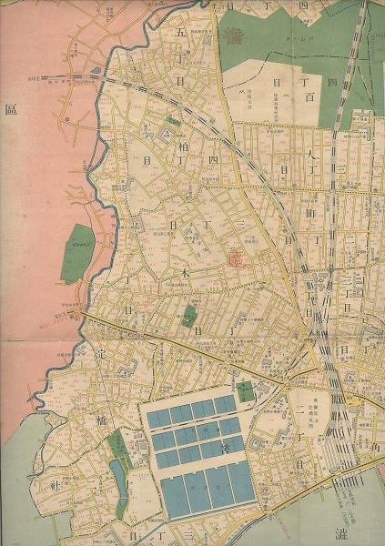 17□ 大東京市地番入・淀橋区全図 大東京35区制初の地番詳細入圖