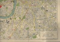 (英)ロンドン市街観光ガイド図　(BACON`S MIDGET MAP OF CENTRAL AND WEST LONDON)