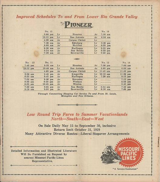 英 時刻表 missouri pacific lines time tables gulf coast lines 有