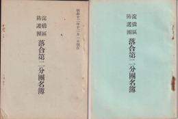 淀橋区防護團落合第二分團名簿　　　２冊