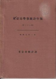 東京市學事統計年報　第23回