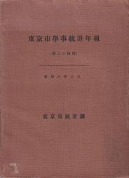 東京市學事統計年報　第24回