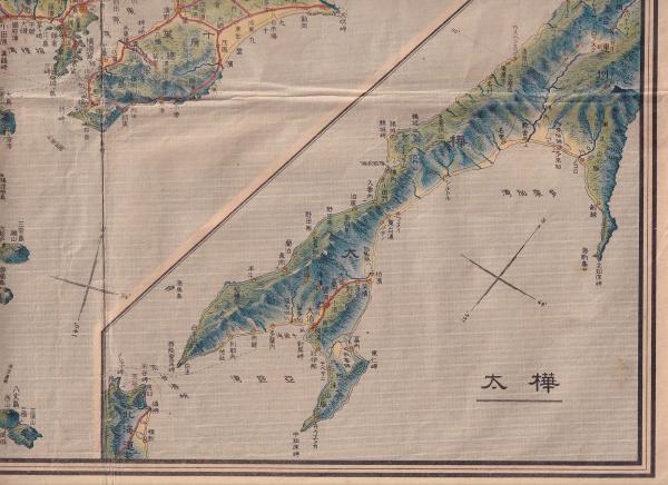◇ 大正9年 古地図 新日本鳥瞰図 元陸地測量部長陸軍少尉伊部