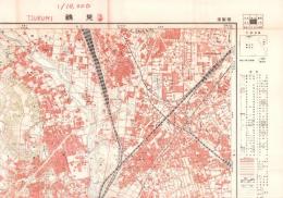 一万分一地形図　「東京7号　鶴見」