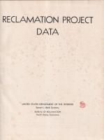 英）RECLAMATION PROJECT DATA