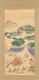 馬術行事火渡りの図(仮題）