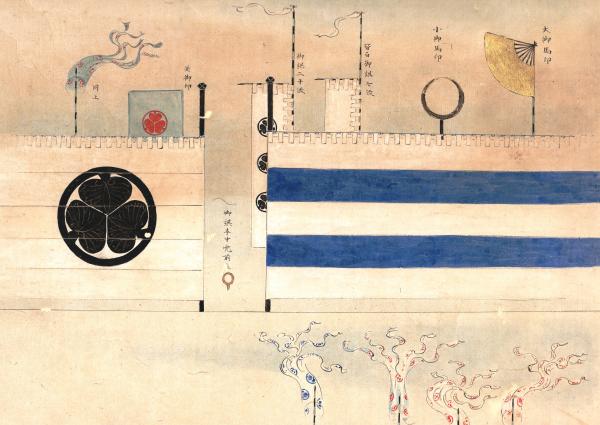 xo9468 古い和本 嘉永武鑑 尾張松平毛利他 旗本 家紋 古文書 史料 古書