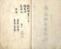 　明治５年５月 奉仕神号祭神記