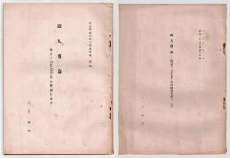 疇人伝論  併せて　Van Hee氏の所説を評す 上下　　東洋学報　16巻2号、3号　抜刷