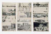大正十二年九月一日　東京大震災写真　　写真版（十六枚組）　　絵葉書