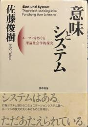 意味とシステム―ルーマンをめぐる理論社会学的探究