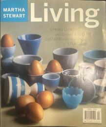 MARTHA STEWART  Living 
SPRING LUNCH  CAFE CURTAINS EGGCUPS  CUSTARD GLASS FLOWERS  STENCILING