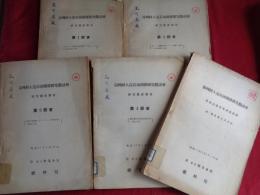 秘 第四回人造石油関係研究懇談会　研究発表事項 5冊（昭和17年6月、帝國燃料株式会社）第一部会〜第四部会、及び質疑討論並座談速記録（附）補足・正誤表　内容は目次画像参照！