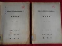 秘 第四回人造石油関係研究懇談会　特別講演其ノ1、 2　2冊（昭和17年6月、燃料局）他に、秘 第四回人造石油関係研究懇談会次第書2枚（各部会の報告題目、特別講演内容など、詳しくは目次画像参照！
