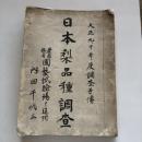 日本梨品種調査 大正九,十年度調査主伝 農商務省園芸試験場より送附 （内田千代三）詳細は目次画像参照