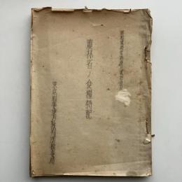 農林省の食糧特配（東京刑事地方裁判所検事局・昭和20年11月）詳細は目次画像参照