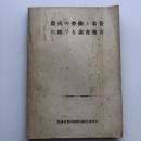 農民の労働と栄養に関する調査報告（農林省調査部・昭和26年3月）詳細は目次画像参照