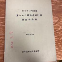 インドネシア共和国　東ジャワ電力長期計画調査報告書（昭和47年、海外技術協力事業団）詳細は目次画像参照
