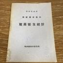 朝鮮逓信部内「職員衛生統計」（昭和12年・朝鮮総督府逓信局）詳細は目次画像参照